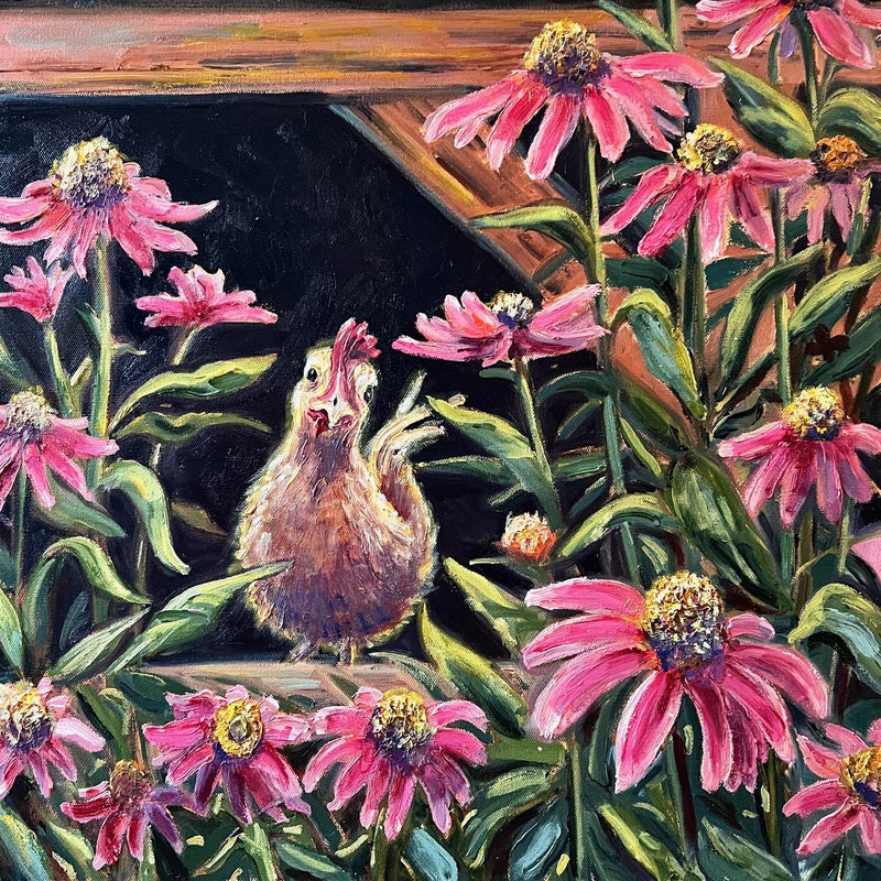 Gladys in the Cone Flowers