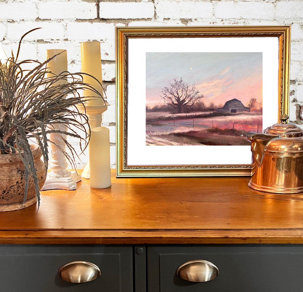 Barn in Coral Limited Edition Print