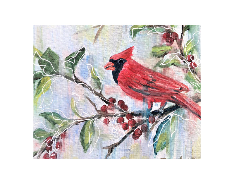 Christmas Cardinal Limited Edition Print