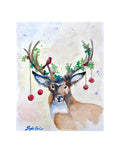 Christmas Deer Limited Edition Print