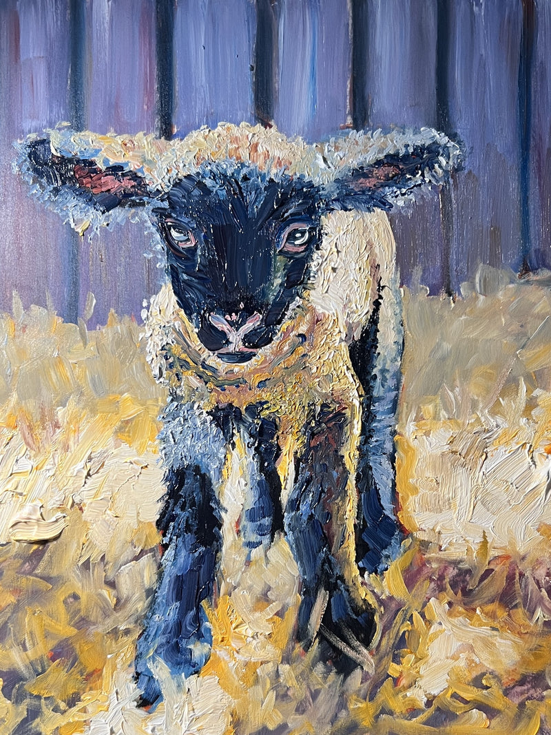 Impressionistic Lamb Portrait Print – Matte Paper 18x24″
